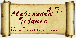 Aleksandra Tijanić vizit kartica
